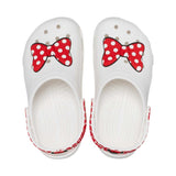 Kids-Girls White-Red Casual Clogs