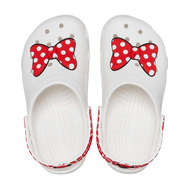 Kids-Girls White-Red Casual Clogs