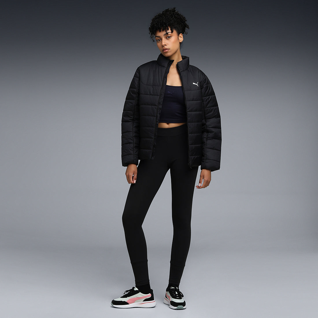 Puma Women Black Casual Jackets