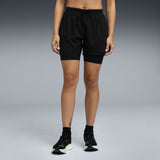 Puma Women Black Active Wear Shorts