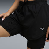 Puma Women Black W Run 2In1 4" Shorts Puma Black