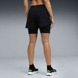 Puma Women Black Active Wear Shorts