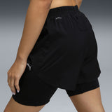 Puma Women Black Active Wear Shorts
