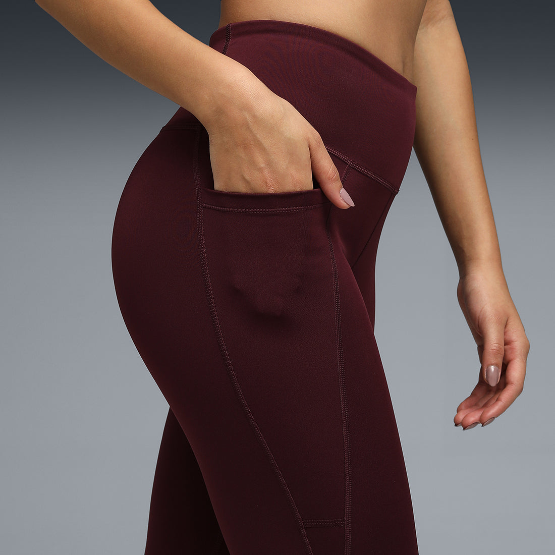 Puma Women Burgundy Active Wear Leggings & Tights