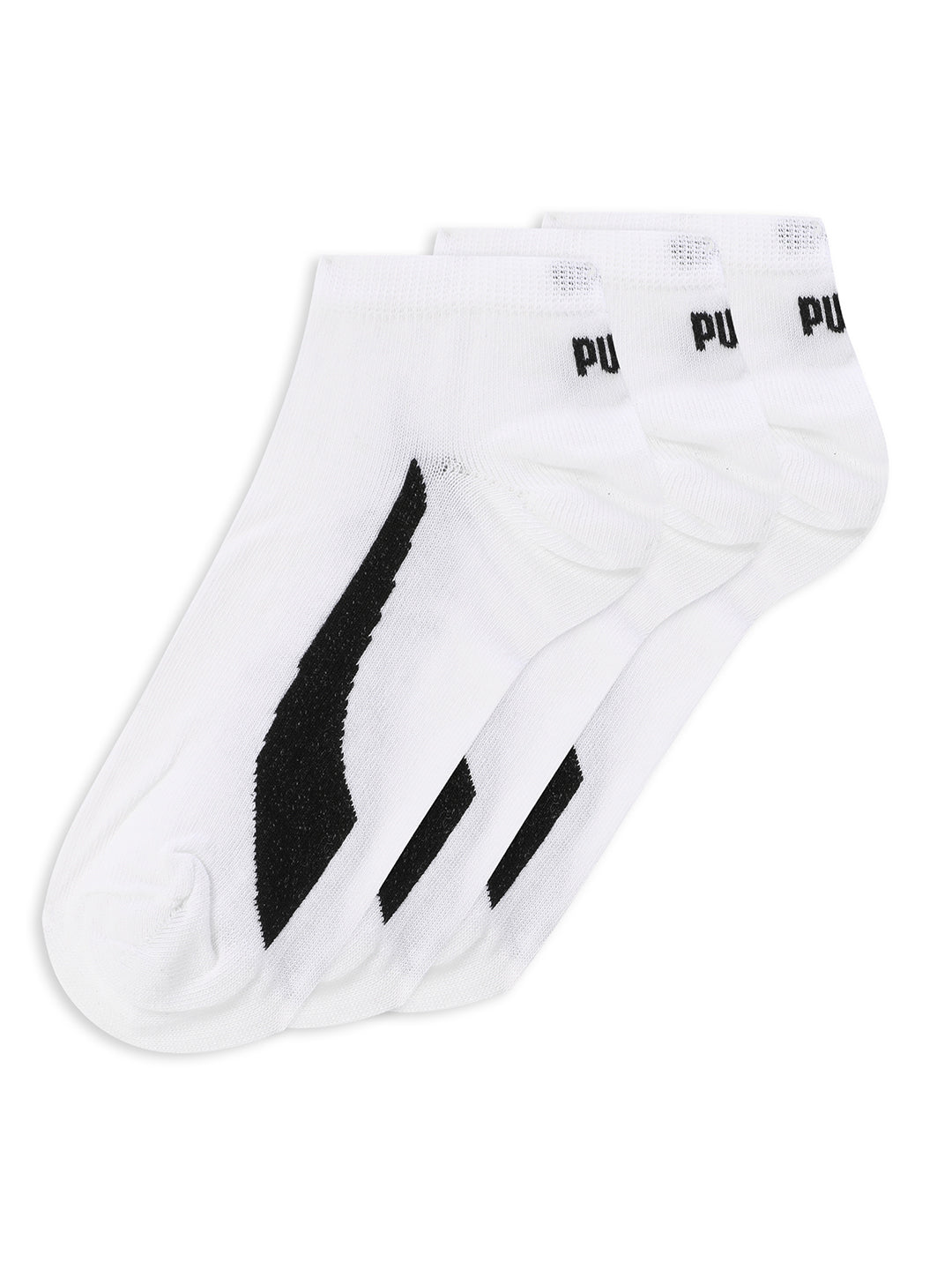 Puma Unisex White Sneaker Socks Pack of 3