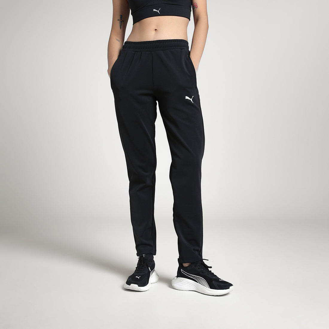 Puma Women Black Active Wear Track Pants