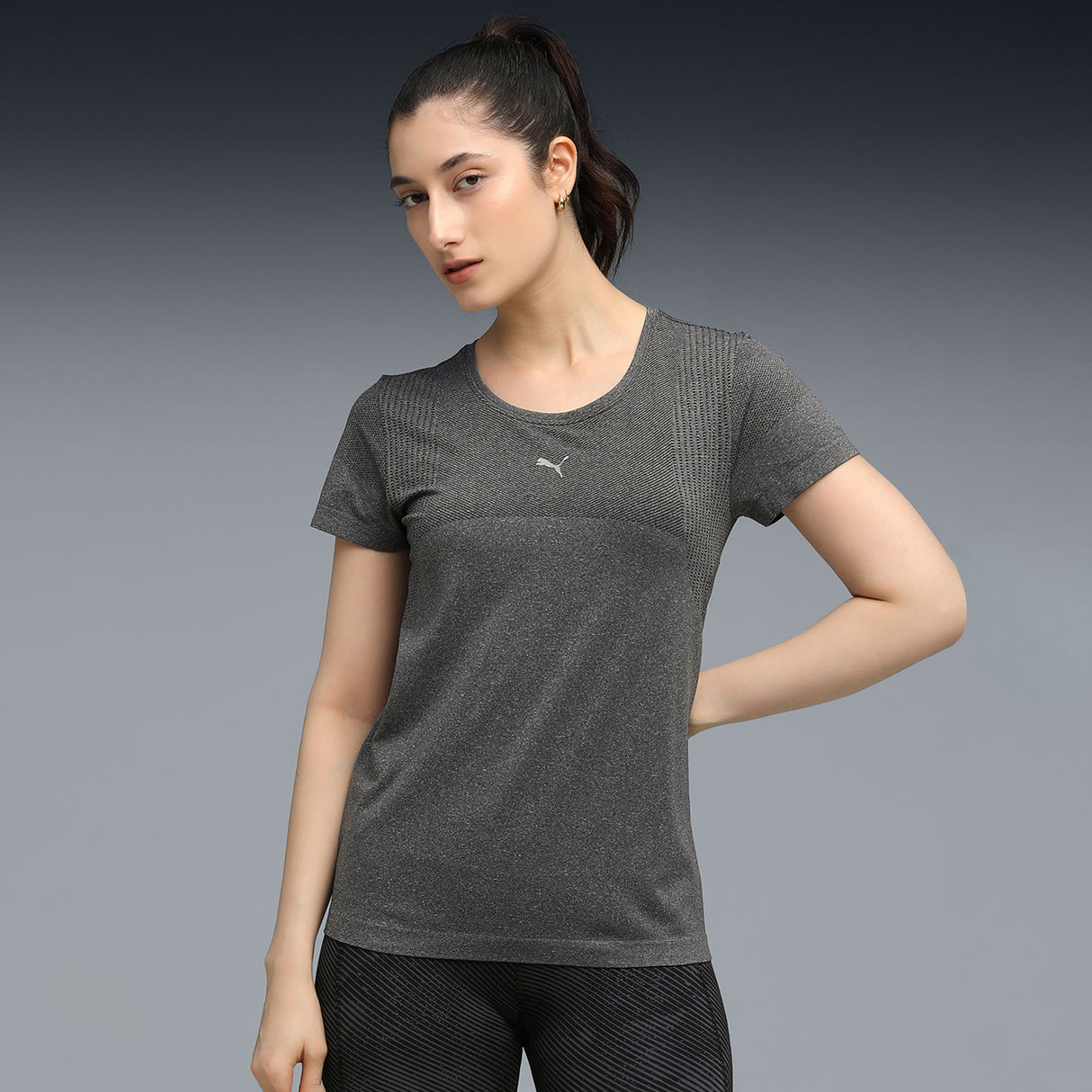 Puma Women Black W Tad Tech Seamless Tee