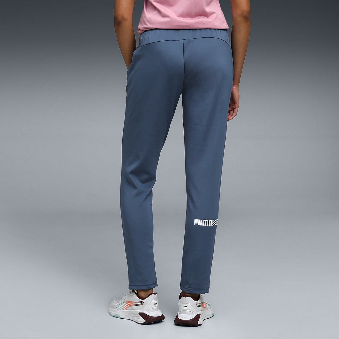 Puma Women Blue-Navy Active Wear Track Pants