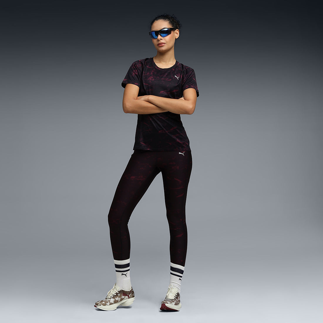 Puma Women Black Active Wear Leggings & Tights