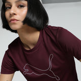Puma Women Burgundy Active Wear T-Shirts