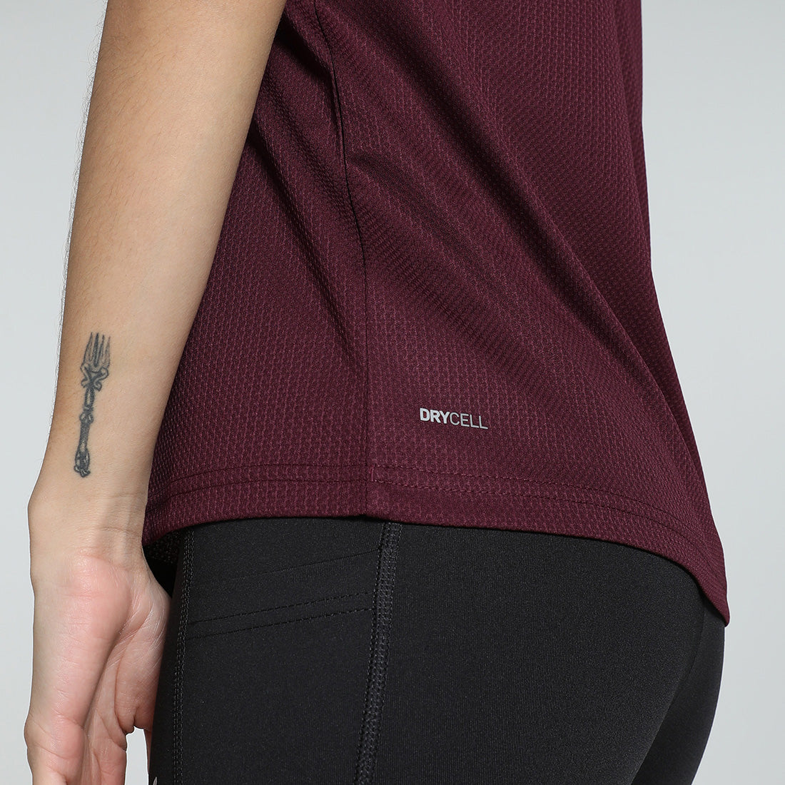 Puma Women Burgundy Active Wear T-Shirts