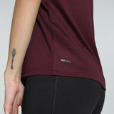 Puma Women Burgundy Active Wear T-Shirts