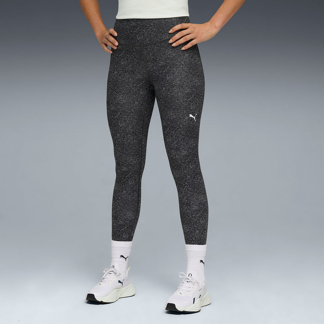 Puma Women Grey Active Wear Leggings & Tights