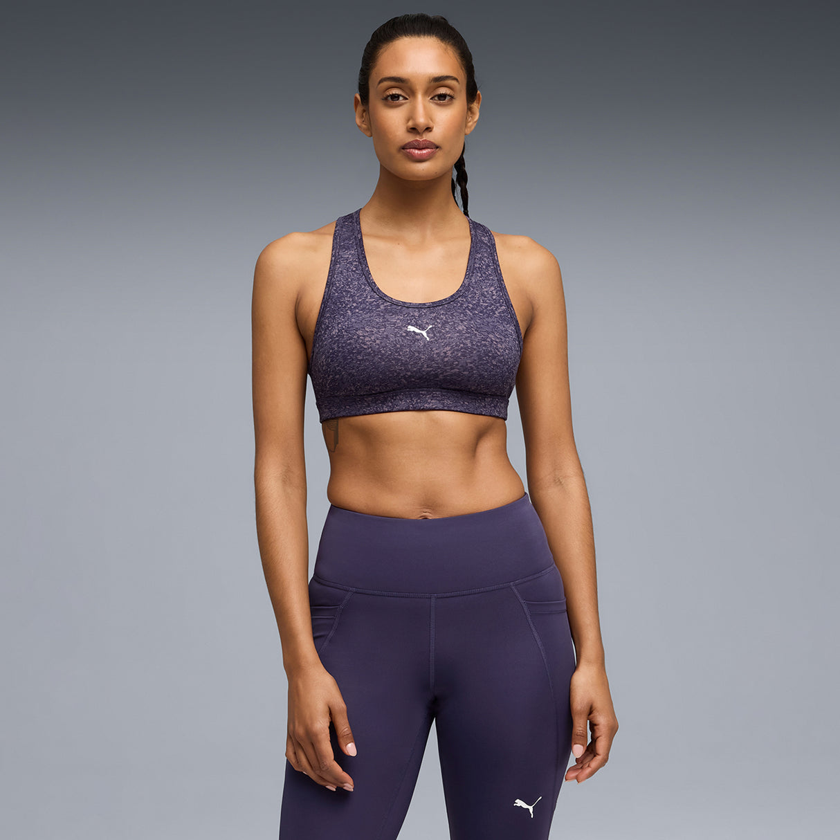 Puma Women Purple 4Keeps Bra - Padded - Pebble Print