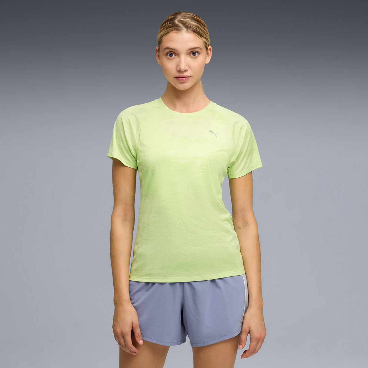 Puma Women Multi W Run Velocity Aop Tee