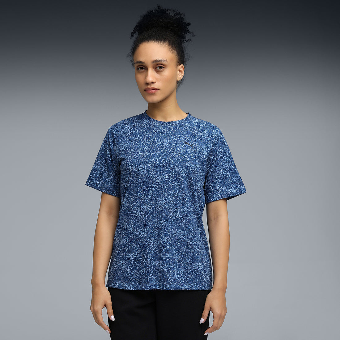 Puma Women Blue-Navy Active Wear T-Shirts