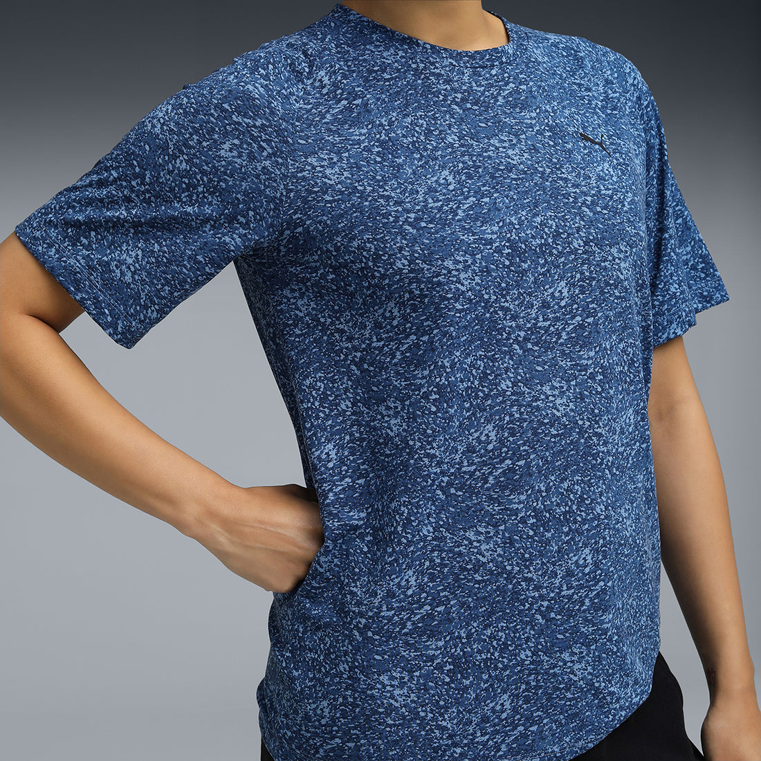 Puma Women Blue-Navy Active Wear T-Shirts