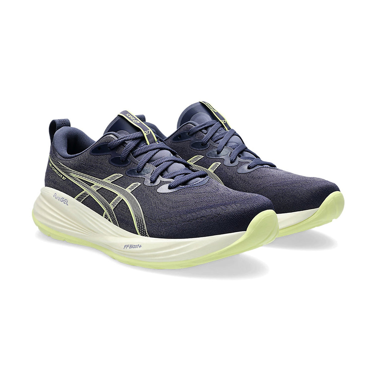 Asics Men Blue-yellow GEL-CUMULUS 27 Shoes