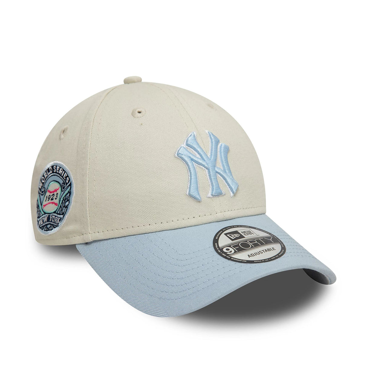 NEW YORK YANKEES WORLD SERIES PATCH CREAM 9FORTY ADJUSTABLE CAP