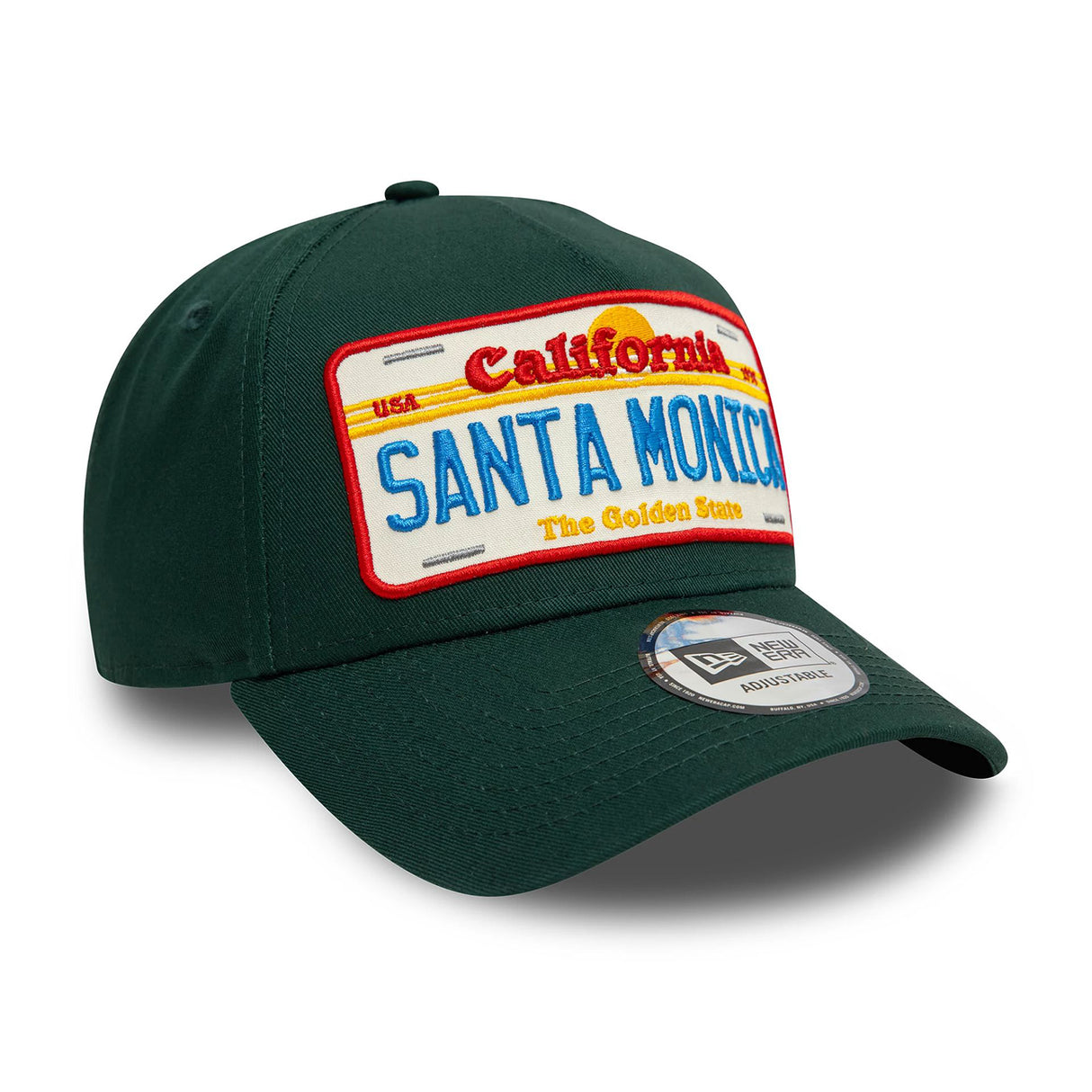 NEW ERA SANTA MONICA LICENSE PLATE DARK GREEN 9FORTY A-FRAME ADJUSTABLE CAP