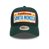 NEW ERA SANTA MONICA LICENSE PLATE DARK GREEN 9FORTY A-FRAME ADJUSTABLE CAP