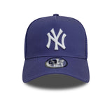 NEW YORK YANKEES LEAGUE ESSENTIAL DARK BLUE 9FORTY A-FRAME TRUCKER ADJUSTABLE CAP