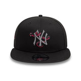 NEW YORK YANKEES MLB ICON BLACK 9FIFTY SNAPBACK ADJUSTABLE CAP