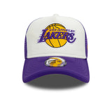 LA LAKERS NBA FLOWER PURPLE 9FORTY A-FRAME TRUCKER ADJUSTABLE CAP