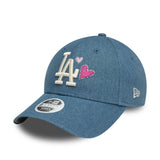 LA DODGERS WOMENS DENIM BLUE 9FORTY ADJUSTABLE CAP