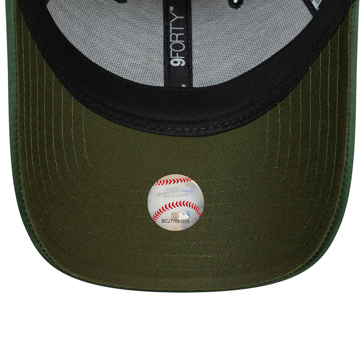 OAKLAND ATHLETICS WOMENS SATIN DARK GREEN 9FORTY ADJUSTABLE CAP