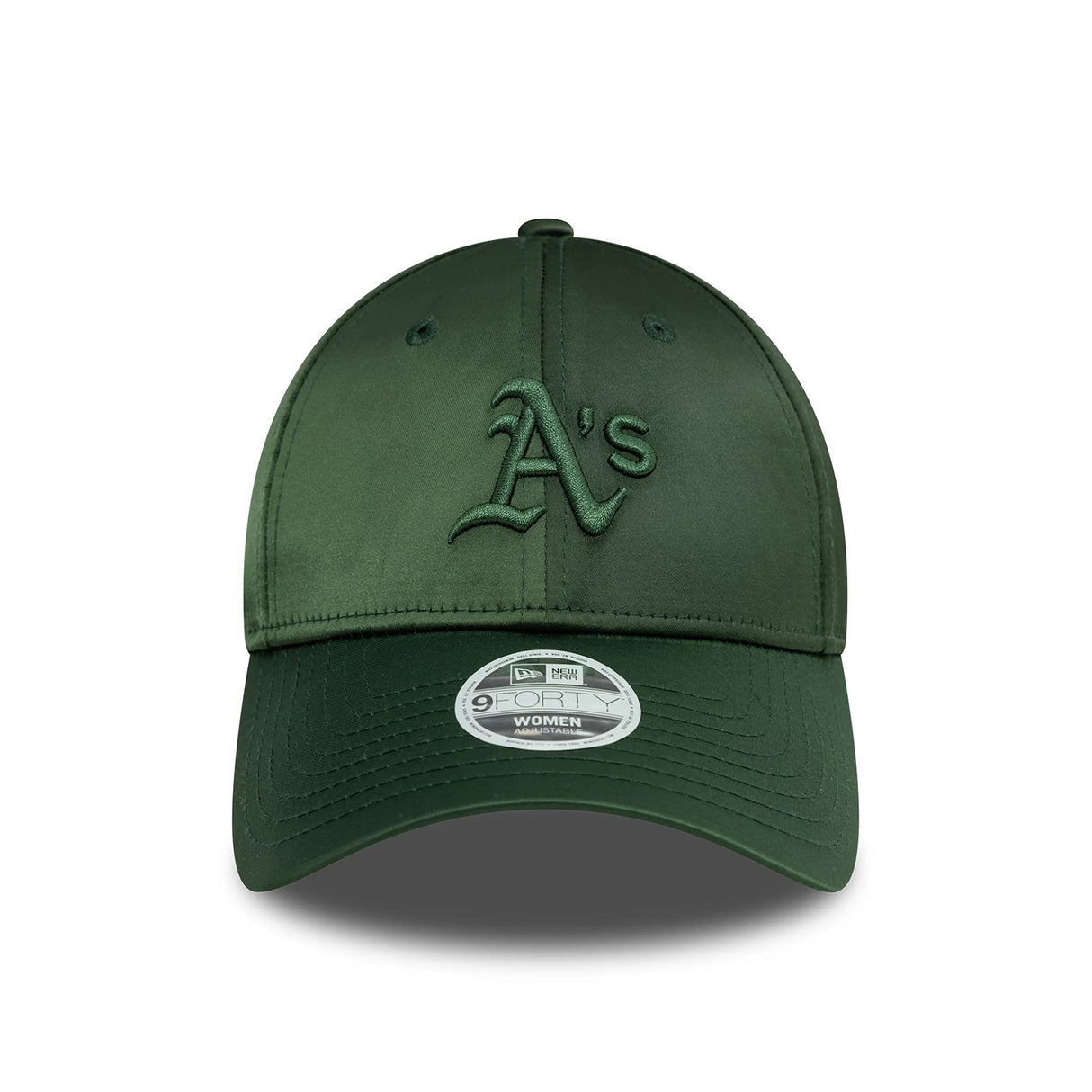 OAKLAND ATHLETICS WOMENS SATIN DARK GREEN 9FORTY ADJUSTABLE CAP