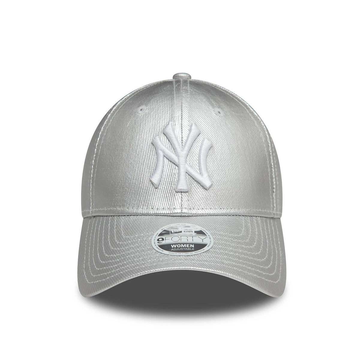 NEW YORK YANKEES WOMENS MET DENIM SILVER 9FORTY ADJUSTABLE CAP