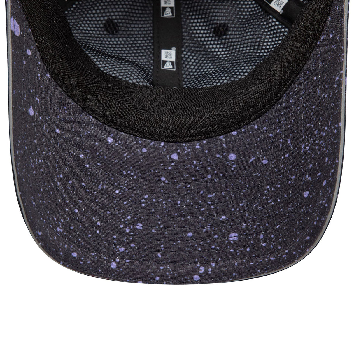 WOMENS NEW ERA ALL OVER PRINT BLACK OPEN BACK ADJUSTABLE CAP