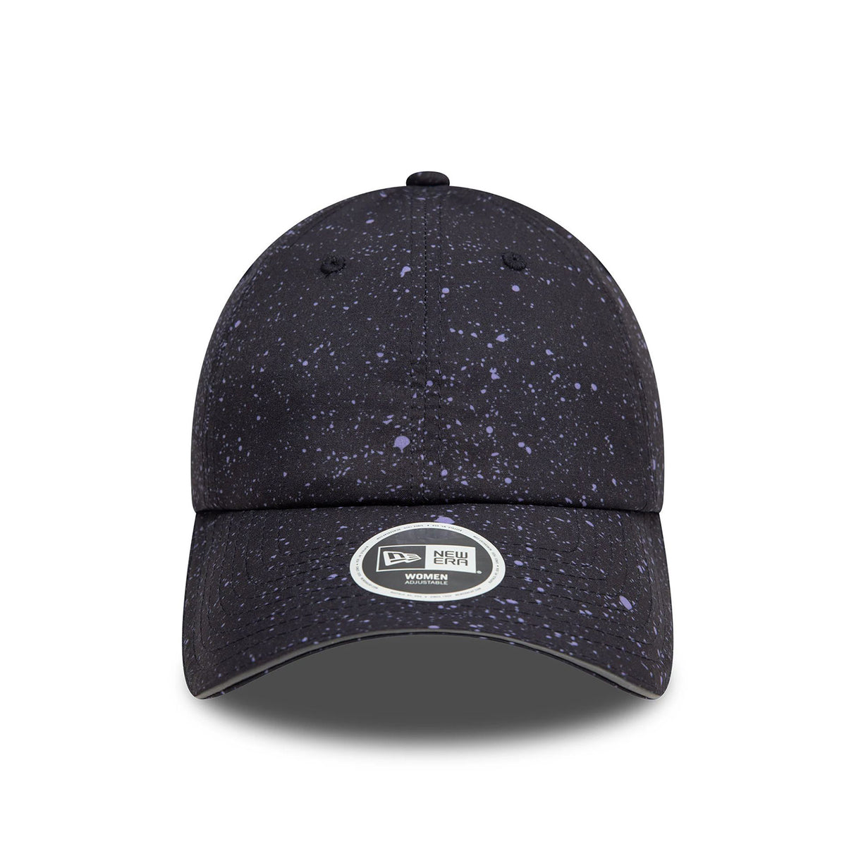 WOMENS NEW ERA ALL OVER PRINT BLACK OPEN BACK ADJUSTABLE CAP