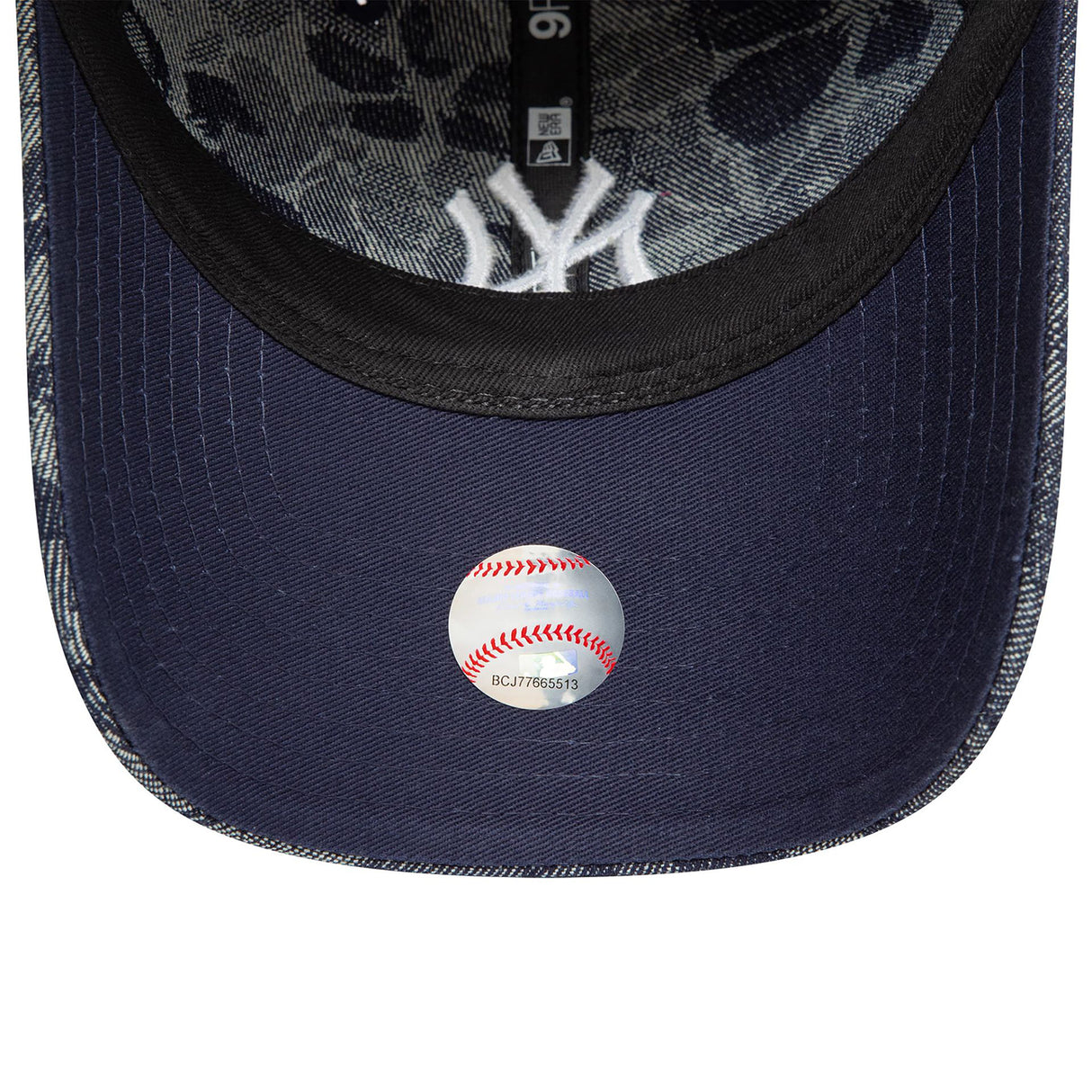 NEW YORK YANKEES WOMENS FLORAL DENIM BLUE 9TWENTY ADJUSTABLE CAP