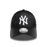 NEW YORK YANKEES WOMENS PU BLACK 9FORTY ADJUSTABLE CAP