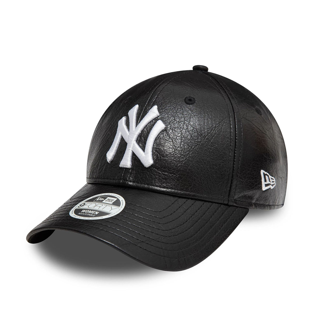 NEW YORK YANKEES WOMENS PU BLACK 9FORTY ADJUSTABLE CAP