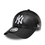 NEW YORK YANKEES WOMENS PU BLACK 9FORTY ADJUSTABLE CAP