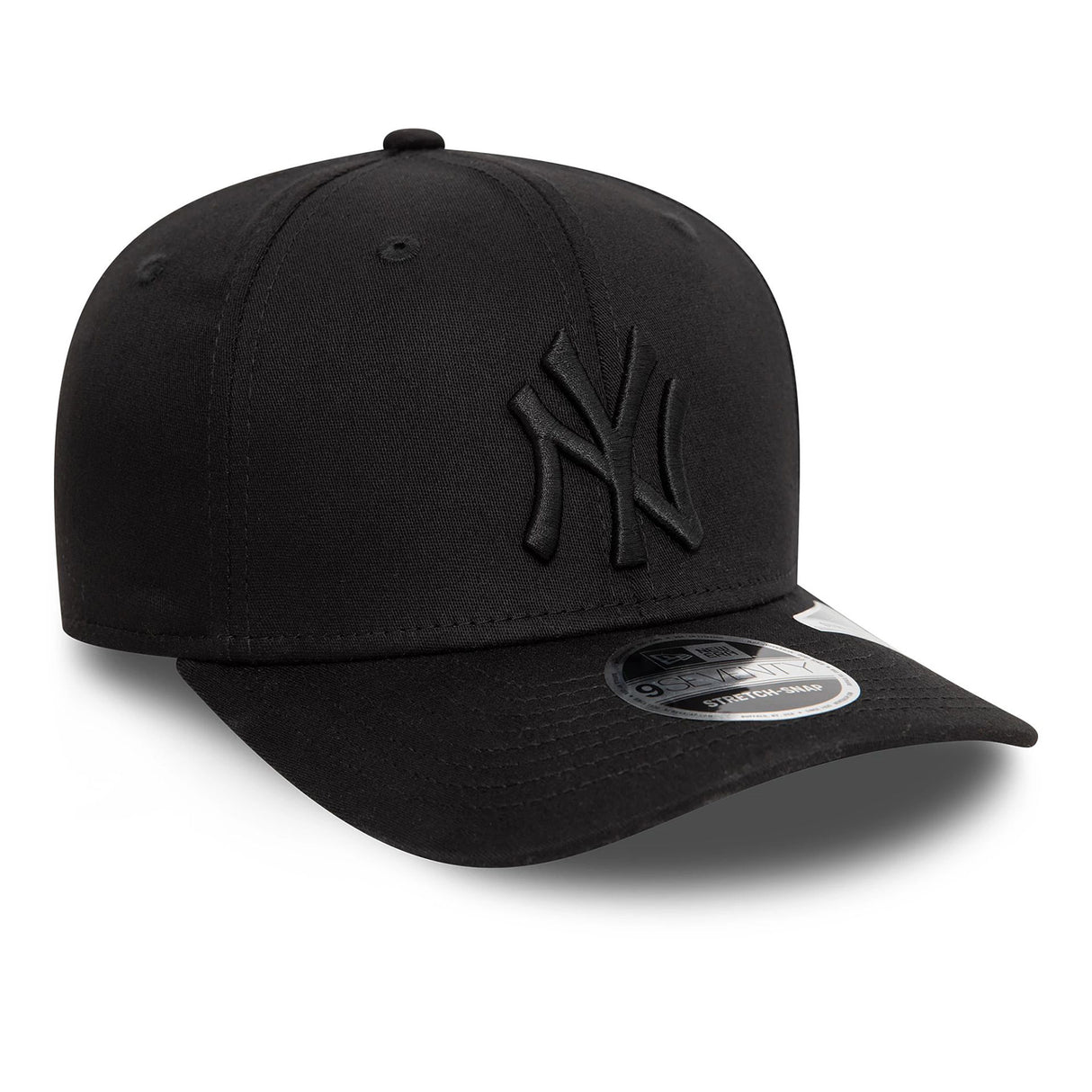 NEW YORK YANKEES MONOCHROME BLACK 9SEVENTY STRETCH SNAP ADJUSTABLE CAP
