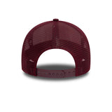 NEW ERA PATCH DISTRESSED DARK RED 9FORTY A-FRAME TRUCKER ADJUSTABLE CAP