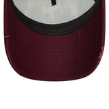 NEW ERA PATCH DISTRESSED DARK RED 9FORTY A-FRAME TRUCKER ADJUSTABLE CAP