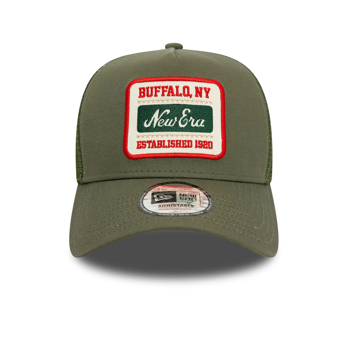 NEW ERA PATCH GREEN 9FORTY A-FRAME TRUCKER ADJUSTABLE CAP