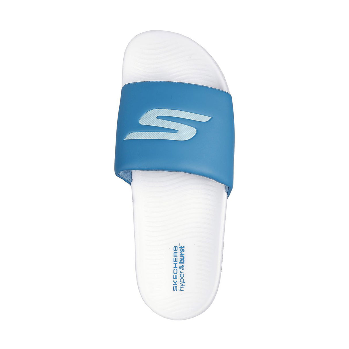 Skechers Men White-blue Hyper Slide - Deriver