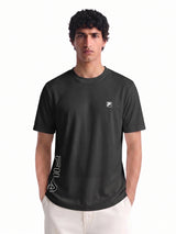 Fila Men Black Picco Tee Knitted Tee Shirt