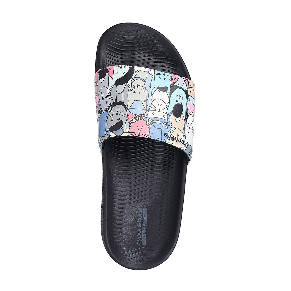 Skechers Women Black-multi Hyper Slide - Pawsome