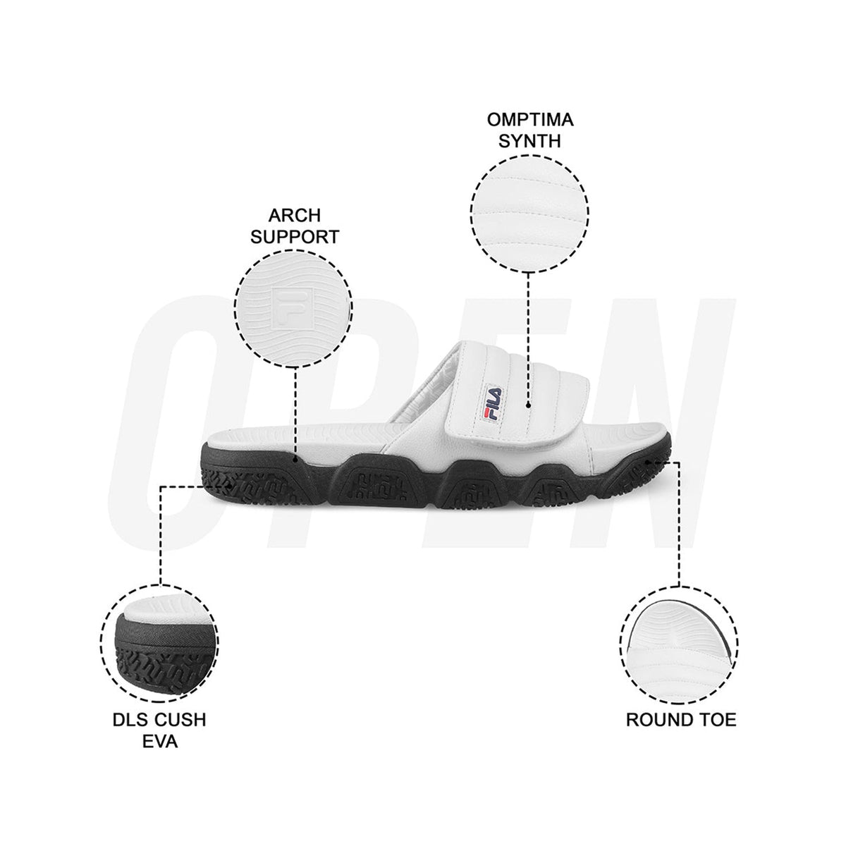 Fila Unisex Forida Off White Sliders