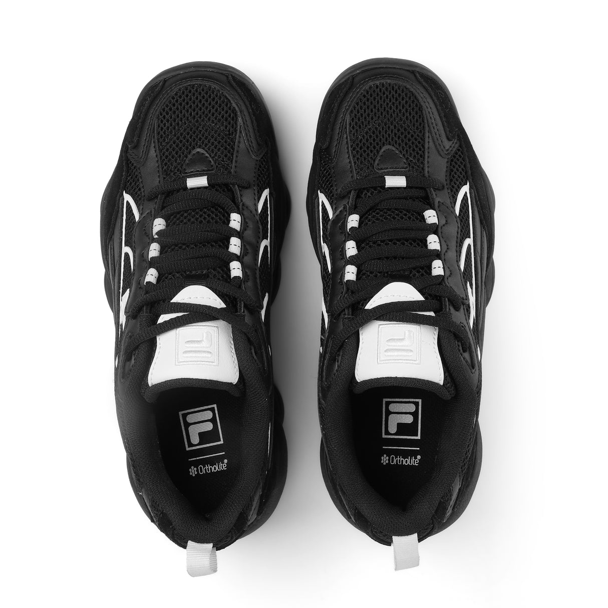 Fila Women Black Wavy Spaghetti Shoes