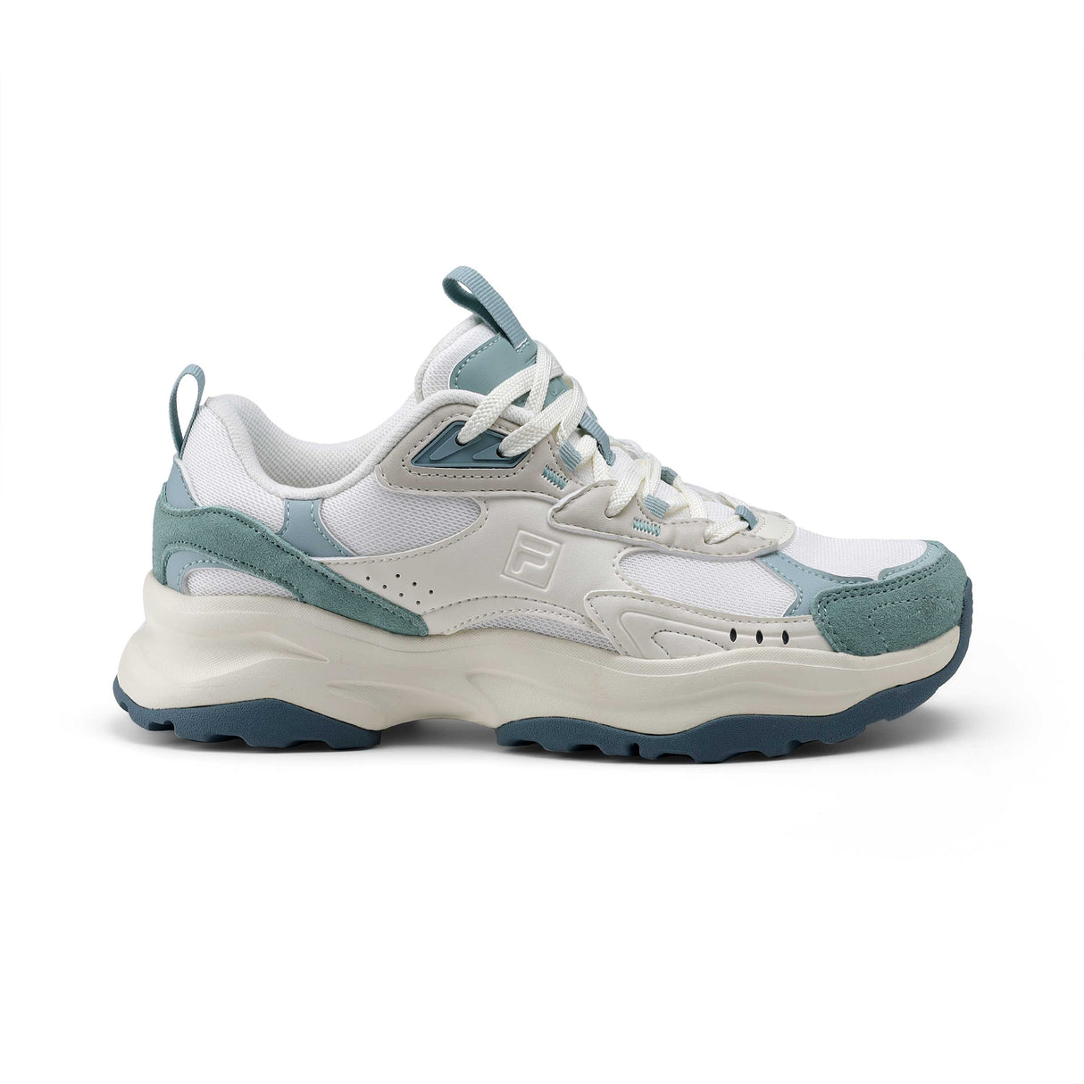 Fila Unisex White Wavy Block Shoes