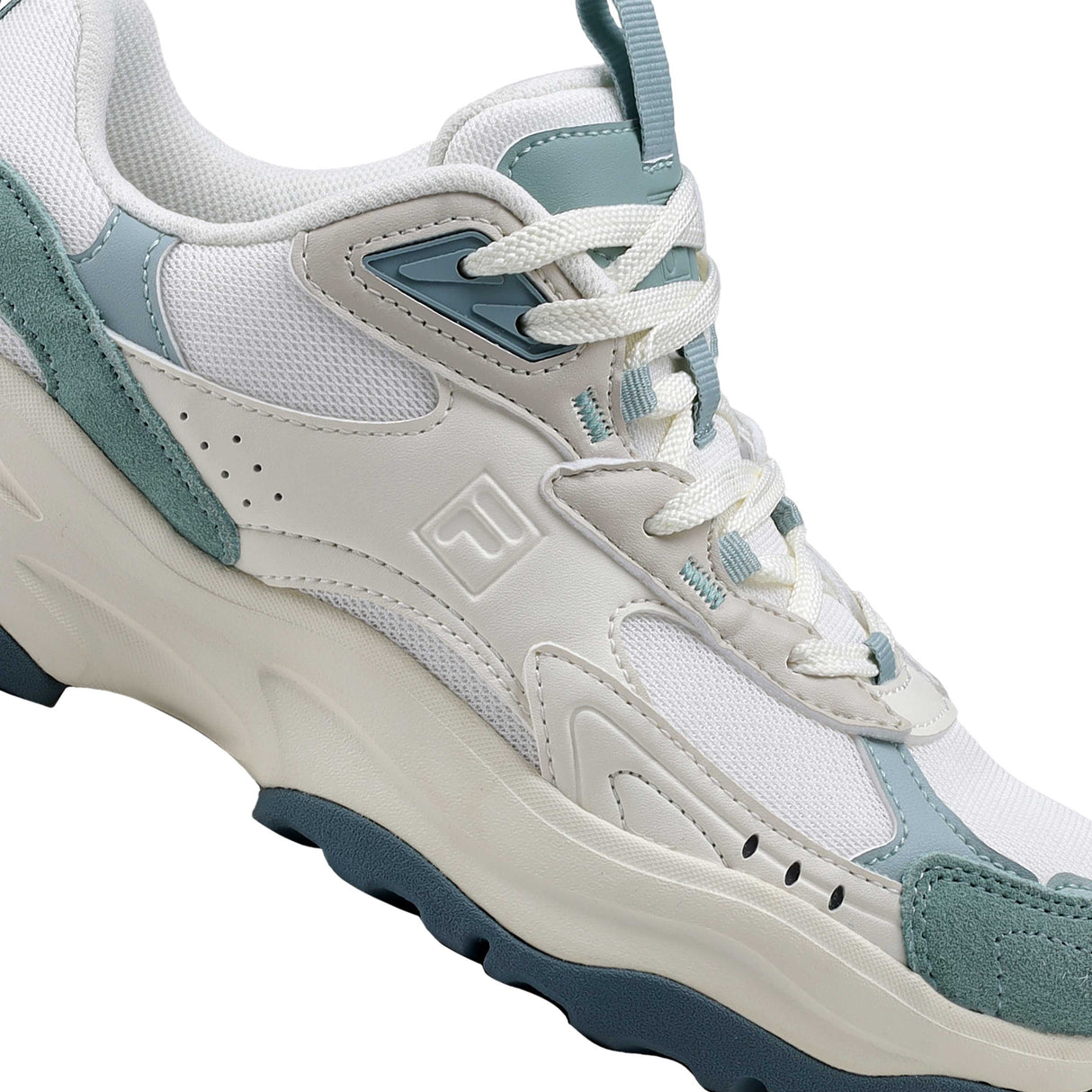 Fila Unisex White Wavy Block Shoes