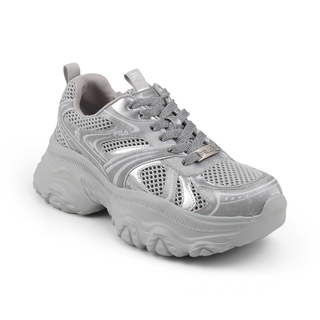 Fila Women Silver Envi Melani Metallic Shoes